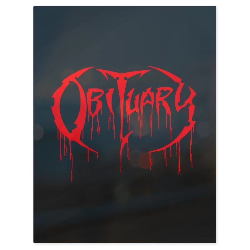 Obiturary Logo – Print Metálico