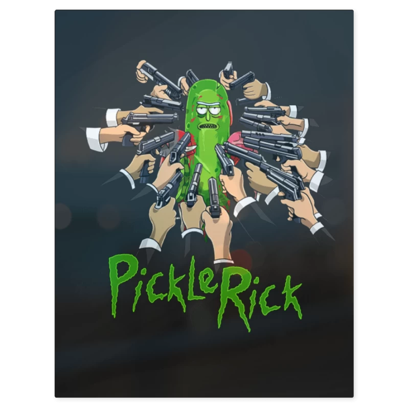 Pickle Rick Armas – Print Metálico