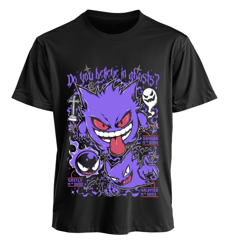 Polera Negra - Gengar - Pokémon