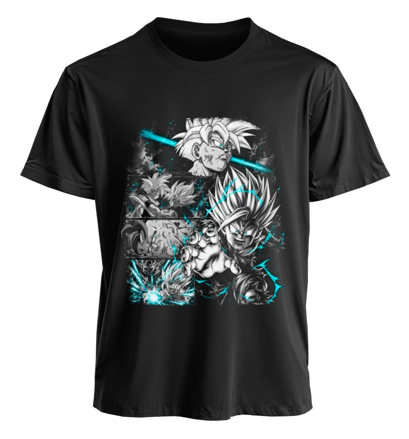 Polera Anime Dragon Ball Gohan SSJ2 | Frente + Manga