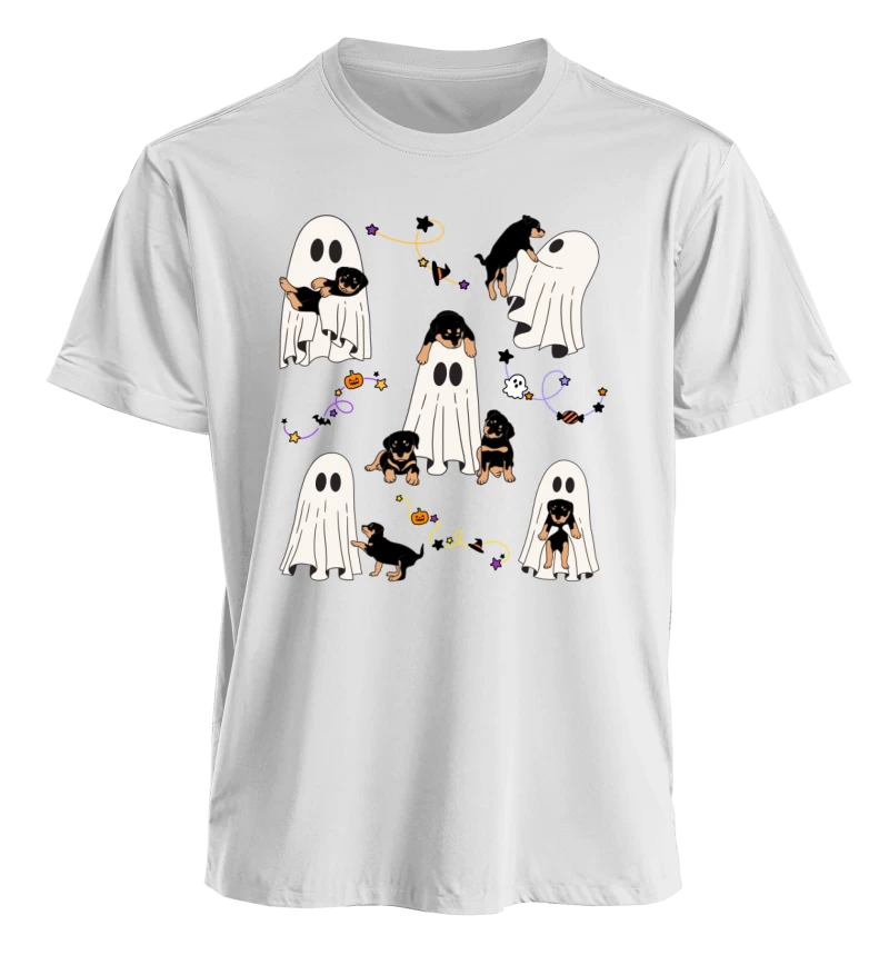 Polera Fantasmas y Cachorritos Halloween