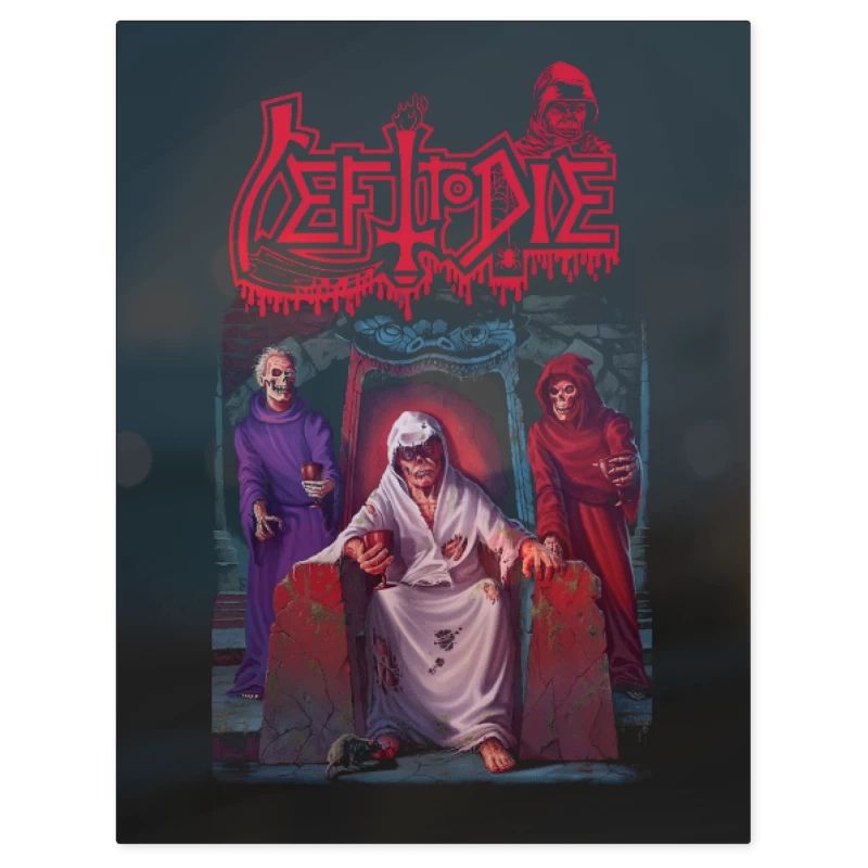 Left to Die Scream Bloody Gore – Print Metálico