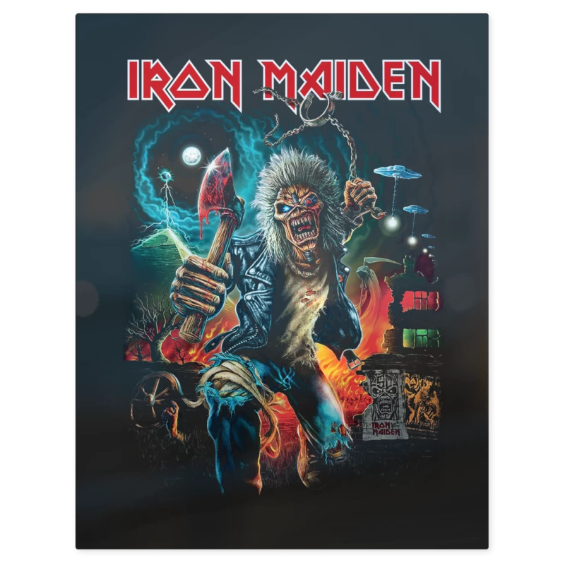 Iron Maiden Eddie Run – Print Metálico