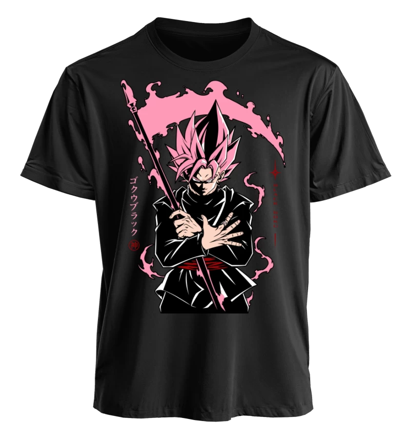 Polera Dragon Ball Super Black Goku Rose Divine Scythe