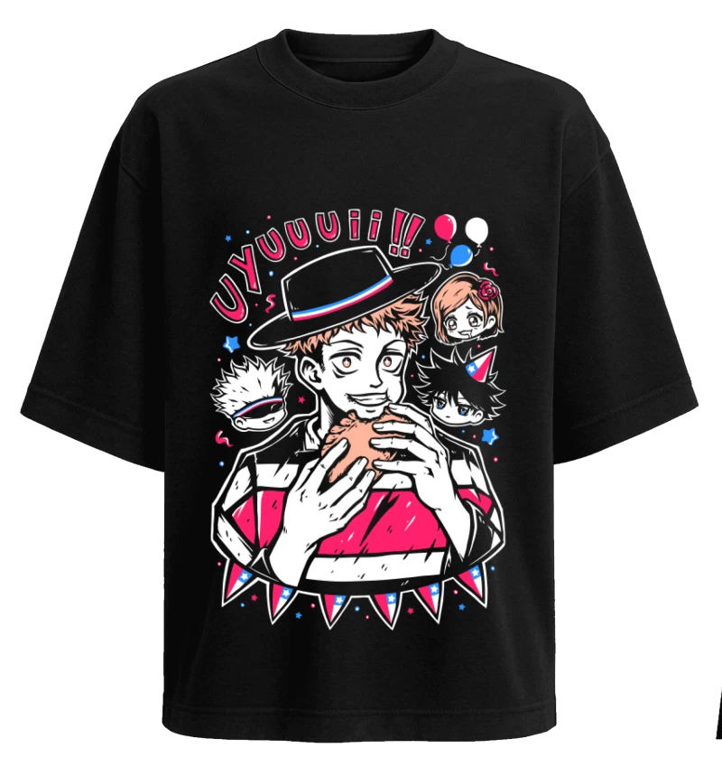 Polera Negra - Itadori Dieciochero - Jujutsu Kaisen - Fiestas Patrias