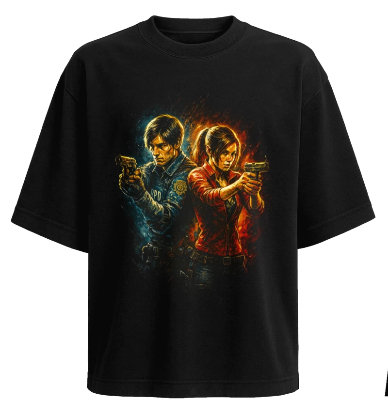 Polera Resident Evil 2 Claire y Leon