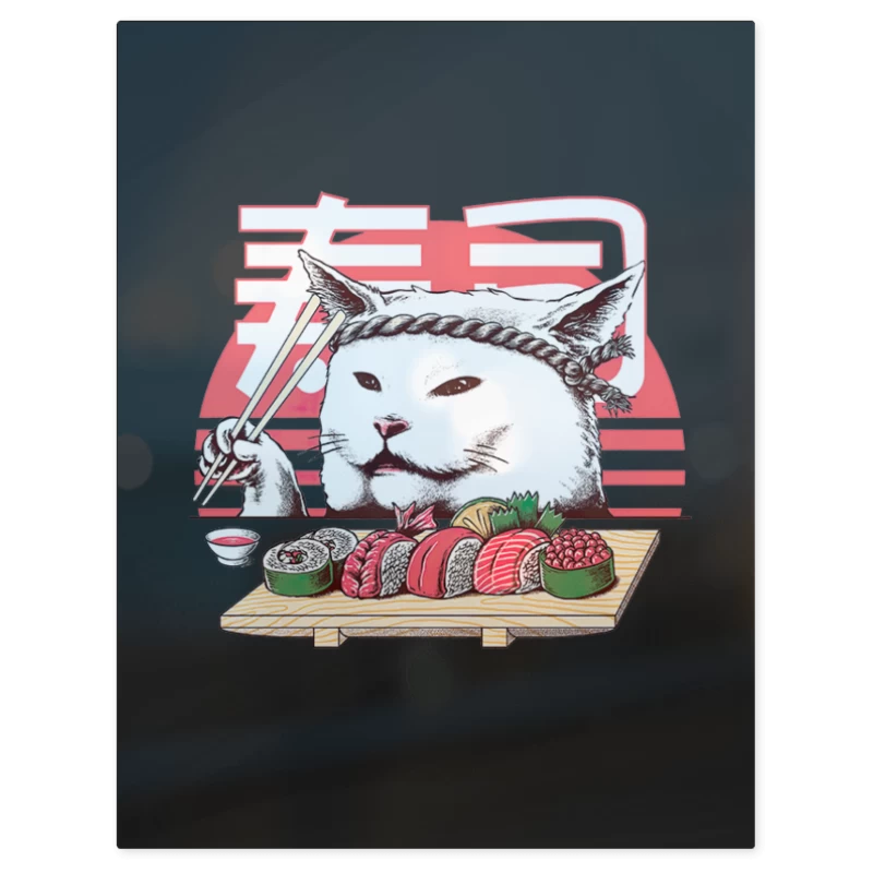 Gato Sushi – Print Metálico