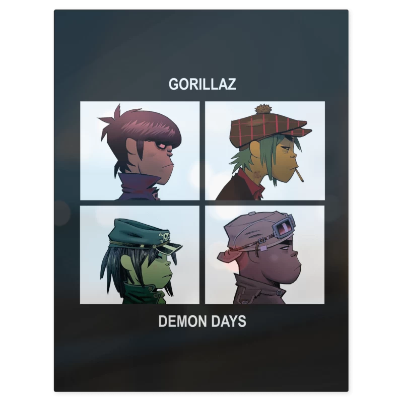Gorillaz Demon Days – Print Metálico