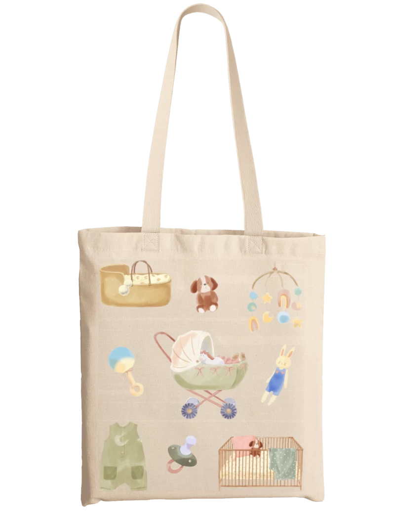 Totebag Baby Shower Verde