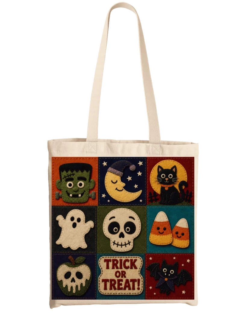 Totebag Imitación Patchwork Calabera