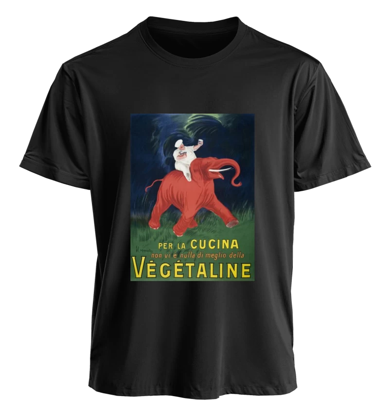 Polera Elefante rojo de Leonetto Cappiello (1910) — Póster vintage francés, arte retro para amantes de la cocina