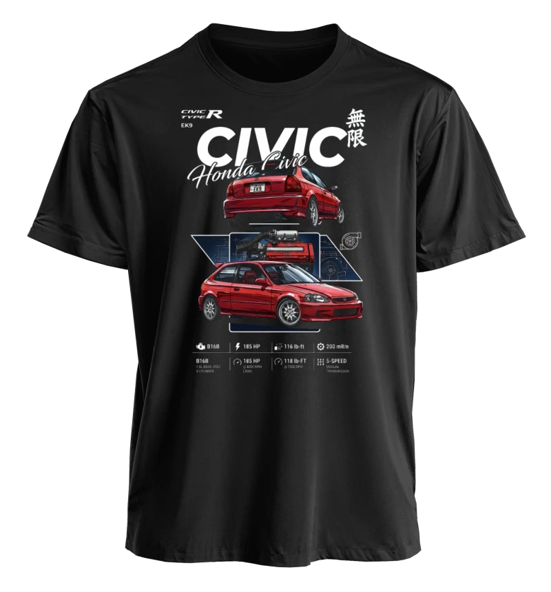 Polera polo cuello redondo / Honda Civic