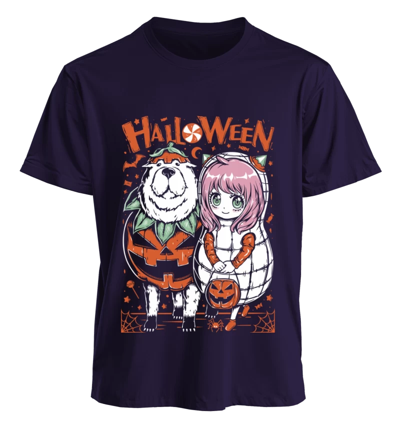 Polera Negra - Anya y Bond - Spy Family - Halloween