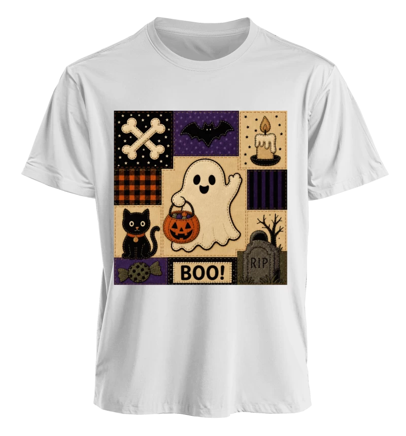 Polera Imitación Patchwork Fantasma