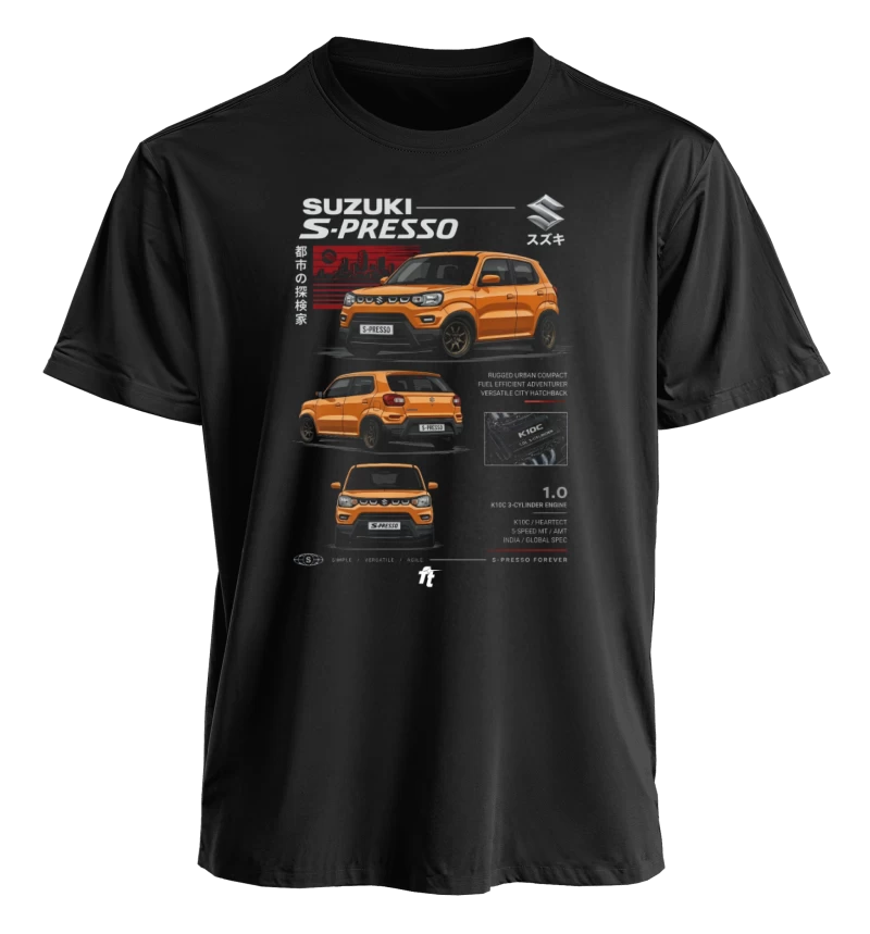 Polera polo cuello redondo / Suzuki Spresso Naranjo