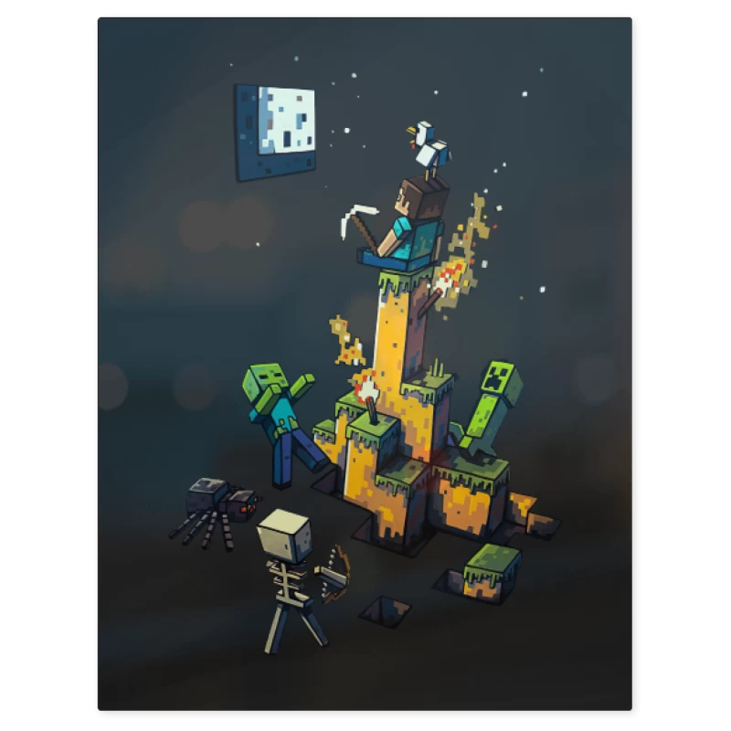Minecraft Artistico – Print Metálico