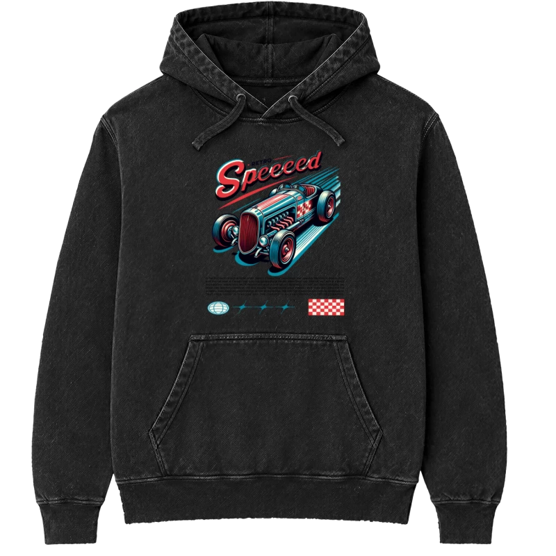 Polerón canguro Acid Wash Retro Speed