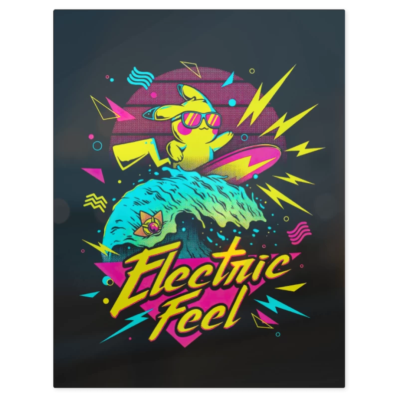Pikachu Surf – Print Metálico