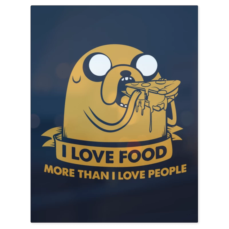 Adventure Time - I Love Food – Print Metálico