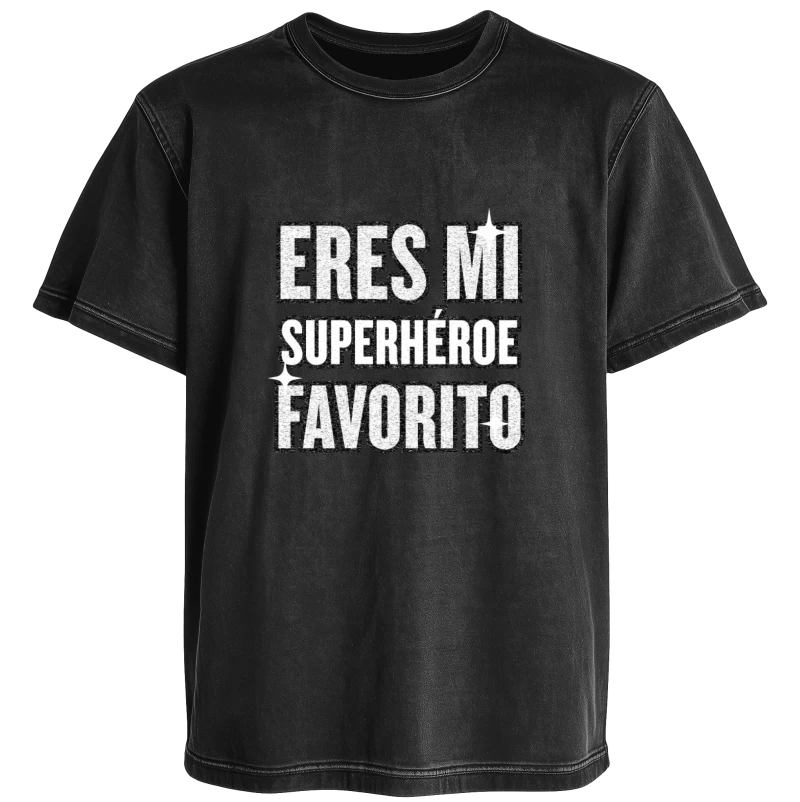 Polera Eres mi superhéroe favorito — Regalo para papá, Día del Padre y cumpleaños, Regalo papá, abuelo o padrino, diseño vintage