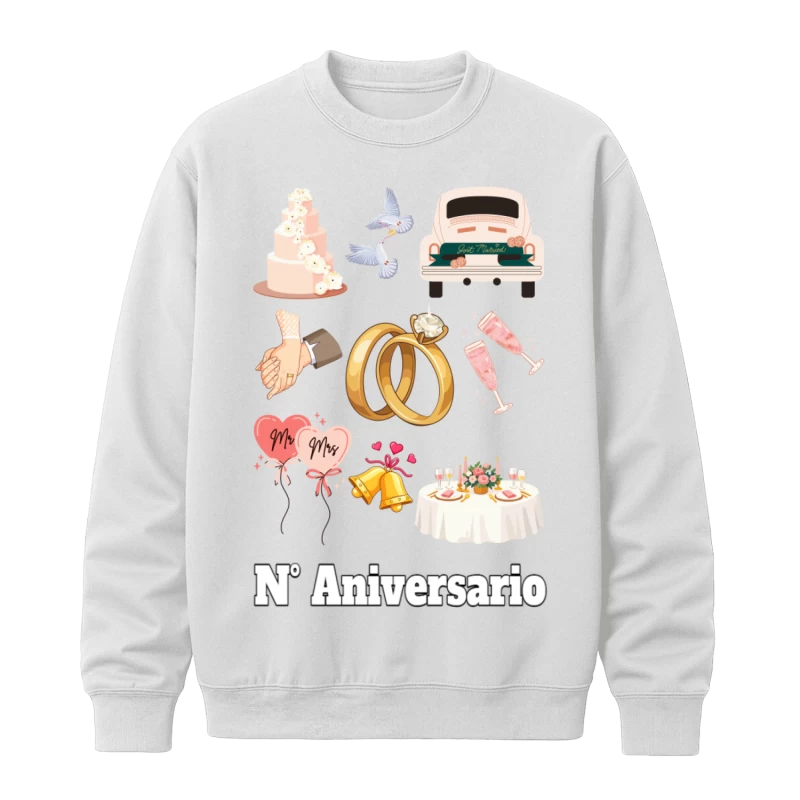 (Personalizable) Polerón Aniversario Matrimonio