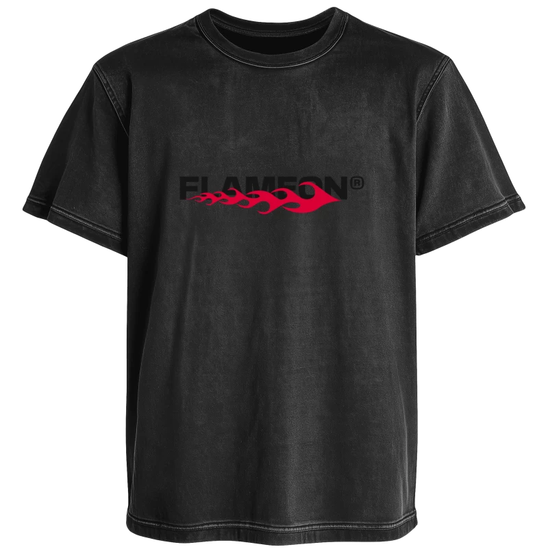 Polera Acid Wash Flame Rose
