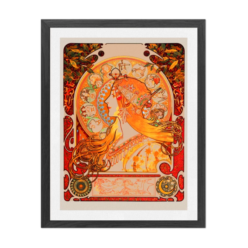 Zodiaco 1869 Alphonse Mucha (Ilustración)