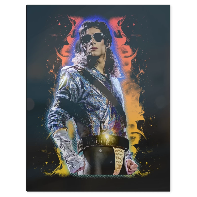 Michael King of Pop – Print Metálico