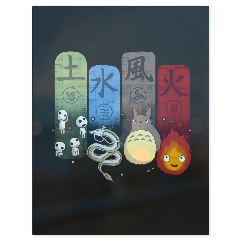 Ghibli Elements – Print Metálico