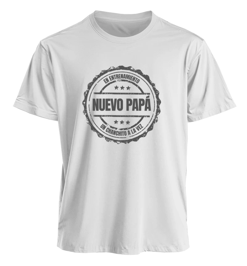 Polera Nuevo papá, un chanchito a la vez — Regalo divertido para papá primerizo, baby shower y recién nacido
