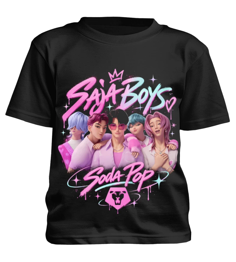 Polera Animación KPop Demon Hunters Saja Boys | Frente + Espalda