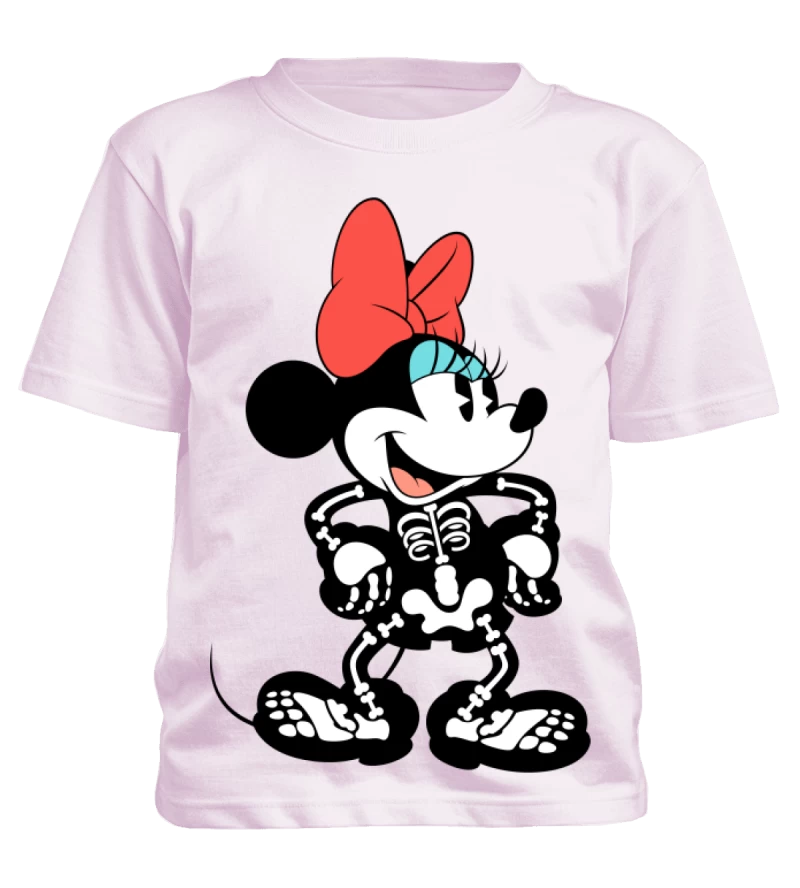 Polera Minnie & Mickey Esqueleto Familia