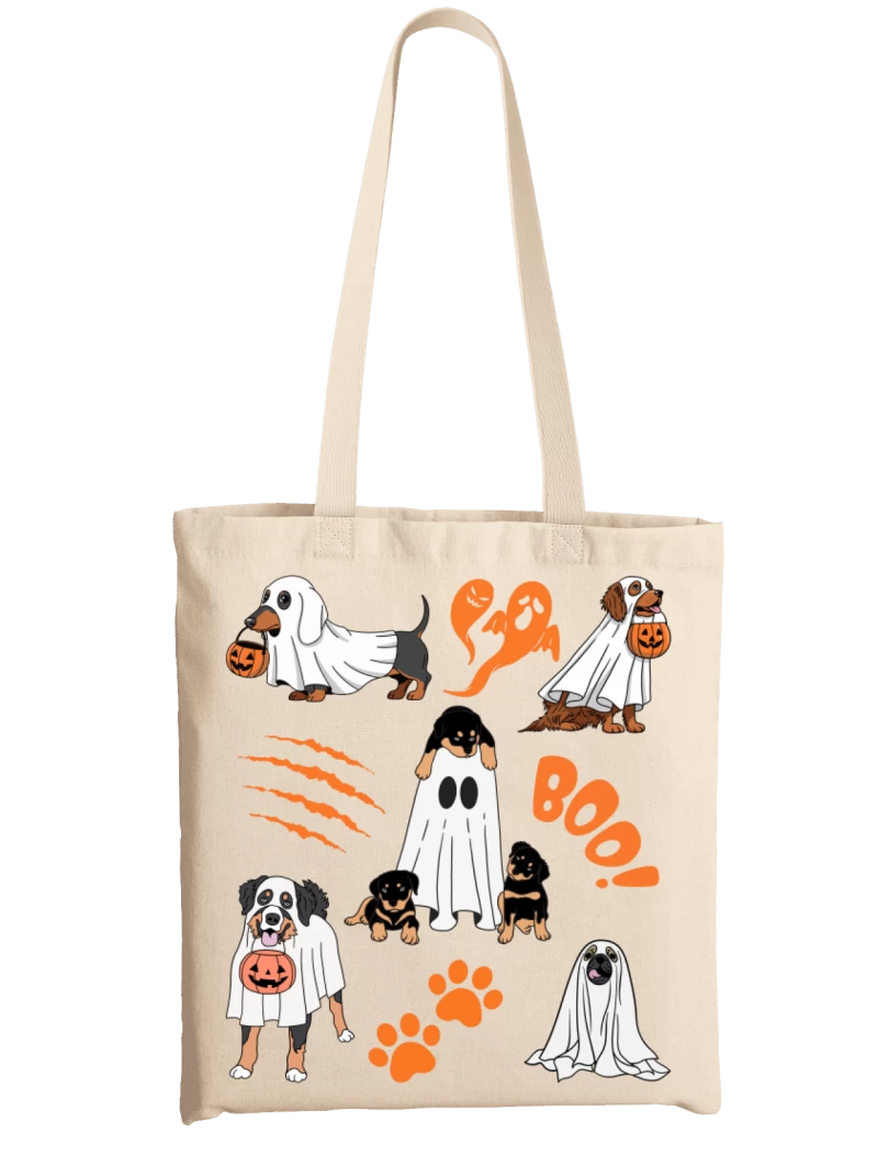 Totebag Perritos Disfrazados Halloween