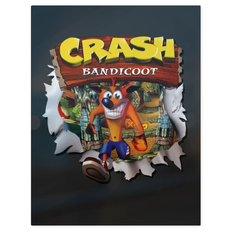 Crash Bandicoot PSX – Print Metálico