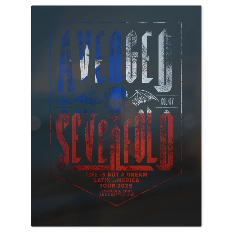 A7X Tour Chile 2025 – Print Metálico