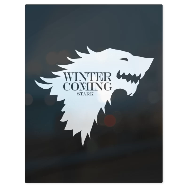 Winter Is Coming Stark – Print Metálico