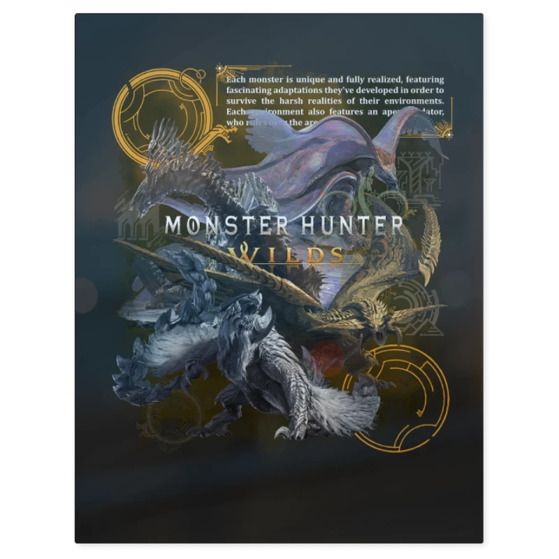 MH Wilds Monsters – Print Metálico