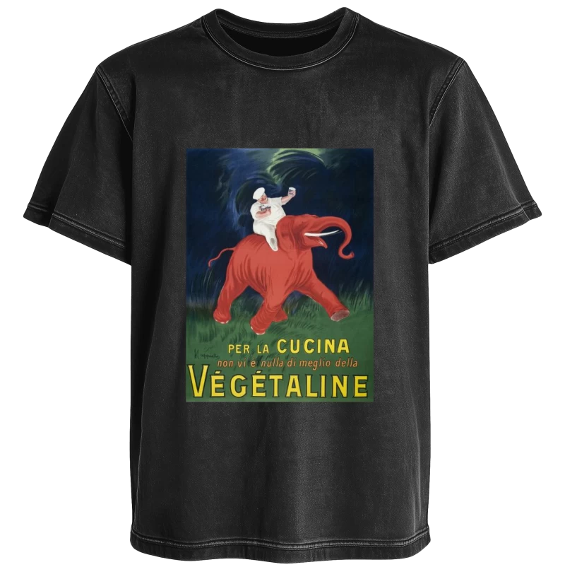 Polera Elefante rojo de Leonetto Cappiello (1910) — Póster vintage francés, arte retro para amantes de la cocina