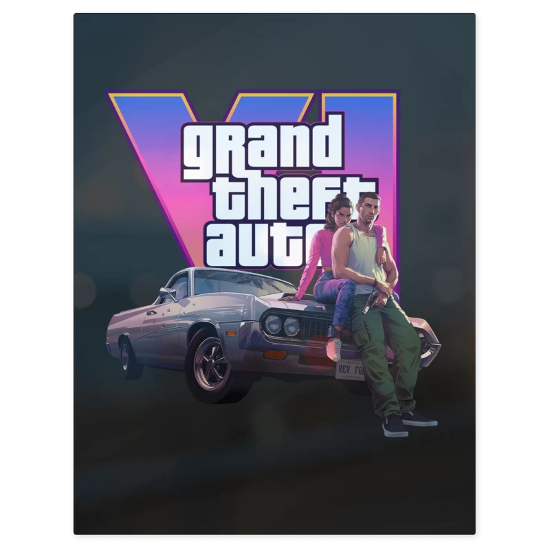 GTA VI Jason & Lucia – Print Metálico