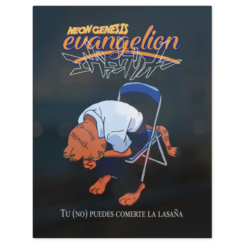 Neon Genesis Evangelion Gardfield Lasaña – Print Metálico