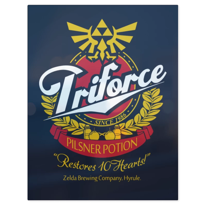Triforce Pilsen Potion – Print Metálico