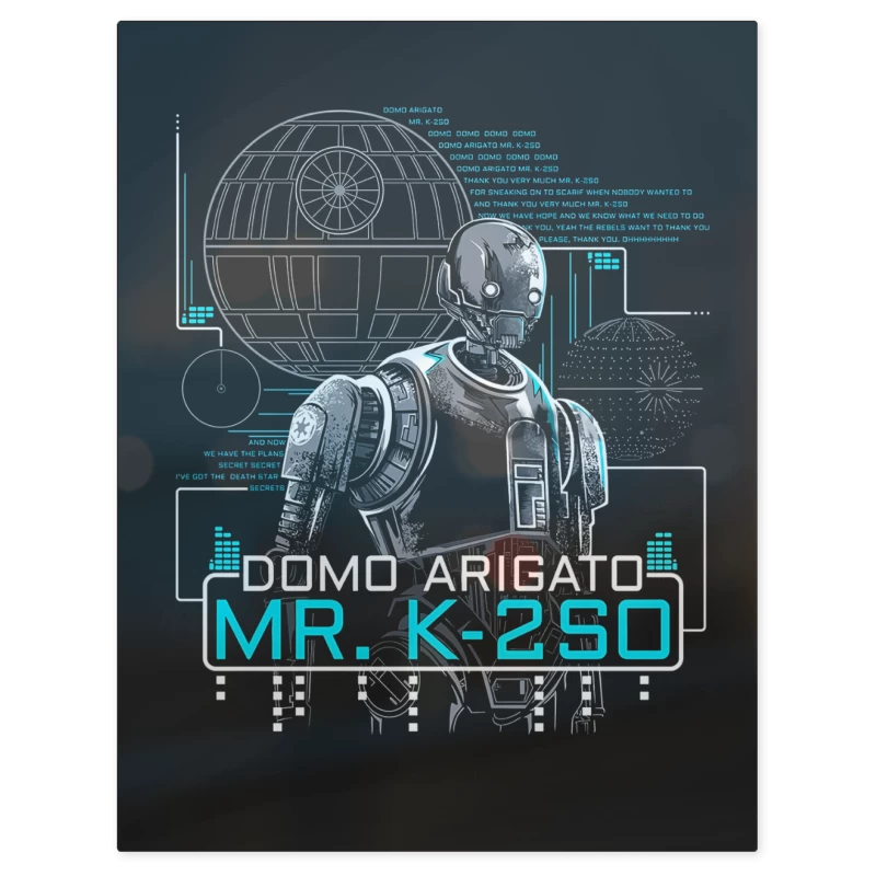 Star Wars Mr K2SO – Print Metálico