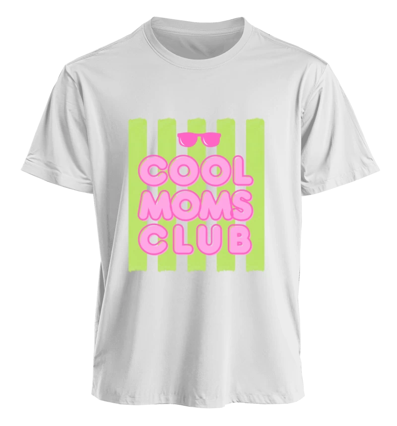 Polera Cool Moms Club — Regalo para mamá con estilo, diseño colorido y divertido, con actitud, Día de la Madre