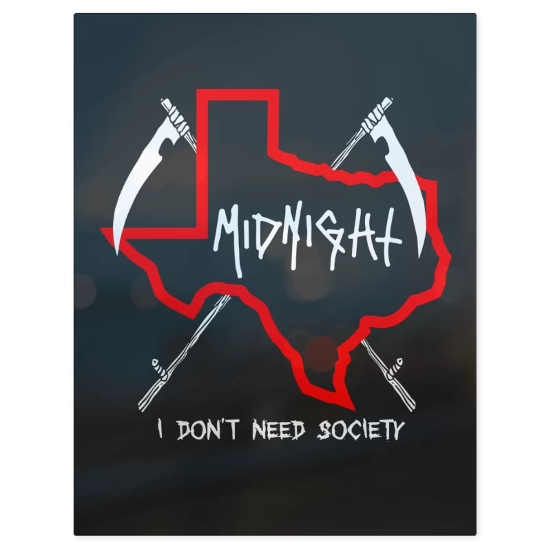 Midnight I Dont Need Society N – Print Metálico