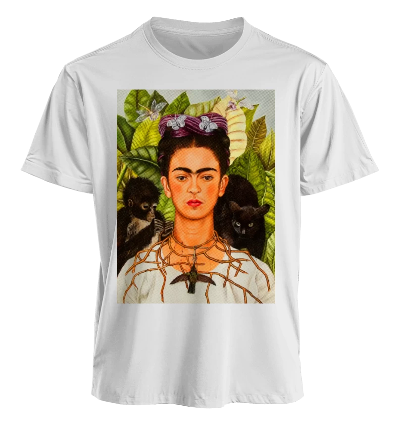 Frida Kahlo 1940 Autorretrato con Collar de Espinas y Colibrí (Pintura)