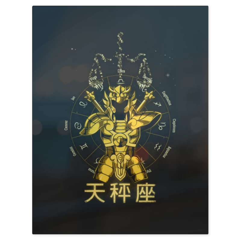 Libra Saint Seiya – Print Metálico