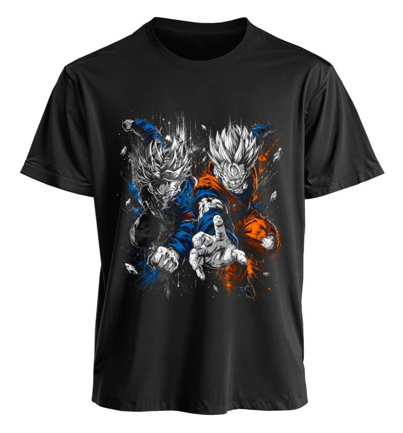 Polera Anime Dragon Ball Trunks y Gohan | Frente + Manga