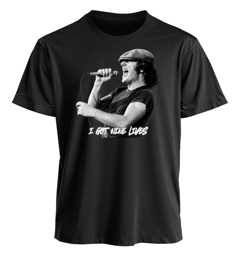 Tengo Nueve Vidas – Polera Vintage Inspirada en el Hard Rock Explosivo