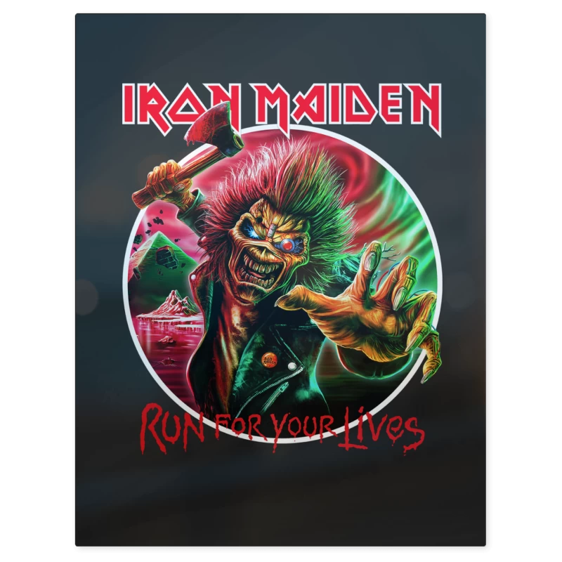 Iron Maiden Run for Your Lives Chile – Print Metálico
