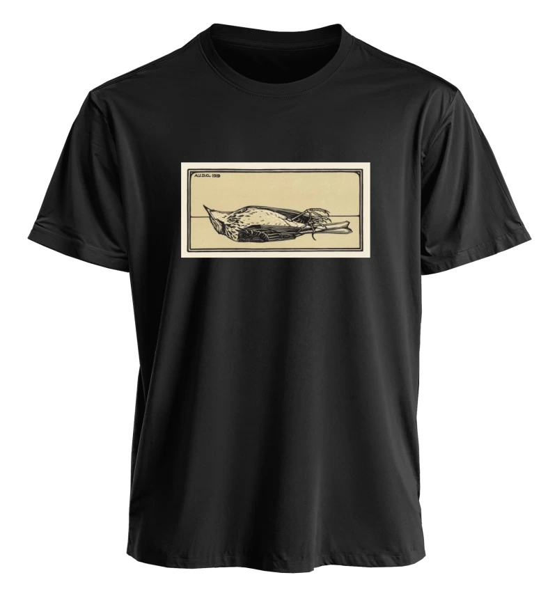 Polera Pájaro muerto de Julie de Graag (1919) — Arte vintage dark academia, aves y naturaleza